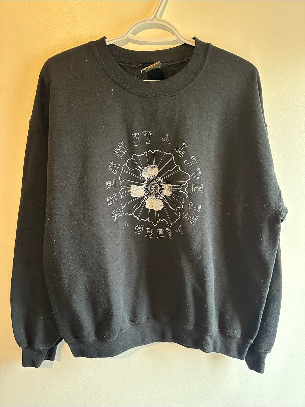 Obey Black Graphic Crewneck